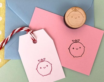 Kawaii Apple Polymer Stamp