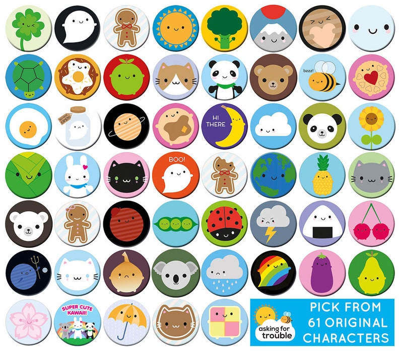 Pick & Mix Kawaii Fridge Magnets choose any 2 or 4 designs image 2