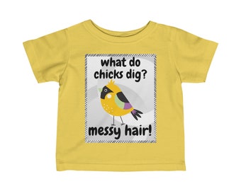 T-shirt en jersey fin pour bébé What Do Chicks Dig