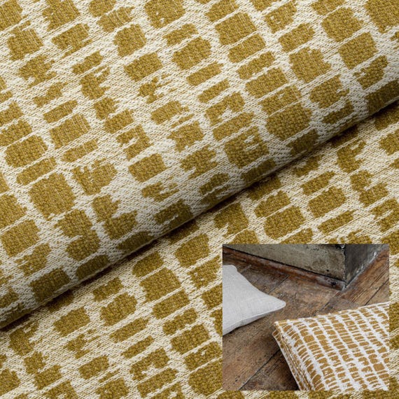 Polsterstoff CRUSO–Nachhaltiger Strukturstoff, OEKO-TEX,pflegeleicht, tierfreundlich–ideal für Kissen,Sessel, Möbel,Vorhänge,Dekostoffe,Boho