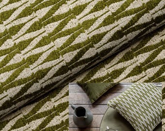 Dekostoff Polsterstoff Möbelstoff gewebter Stoff geometrisches Muster Stoff für Kissen, Decken, Sofas und Stühle Designstoff FIORE Chenille