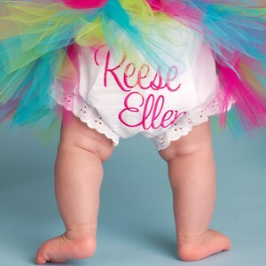 Personalized Monogrammed Baby Bloomer Diaper Cover, Monogrammed Diaper Cover, Monogrammed Bloomer, Personalized Bloomer