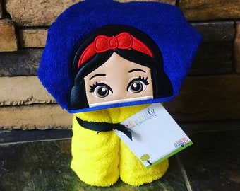 Snow White Inspired Hooded Towel