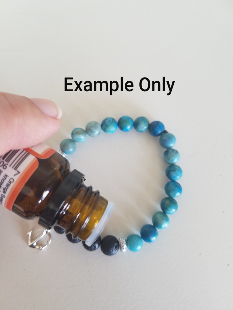 Turquoise Dyed Howlite and Lava Rock Diffuser Bracelet with Optional Essential Oil Sample