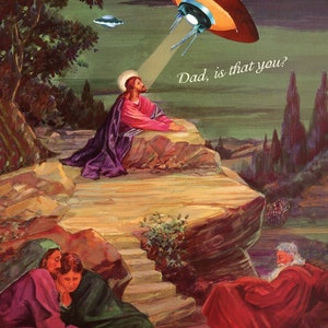 Dad Is That You Jesus And Ancient Aliens In A Ufo What Etsy