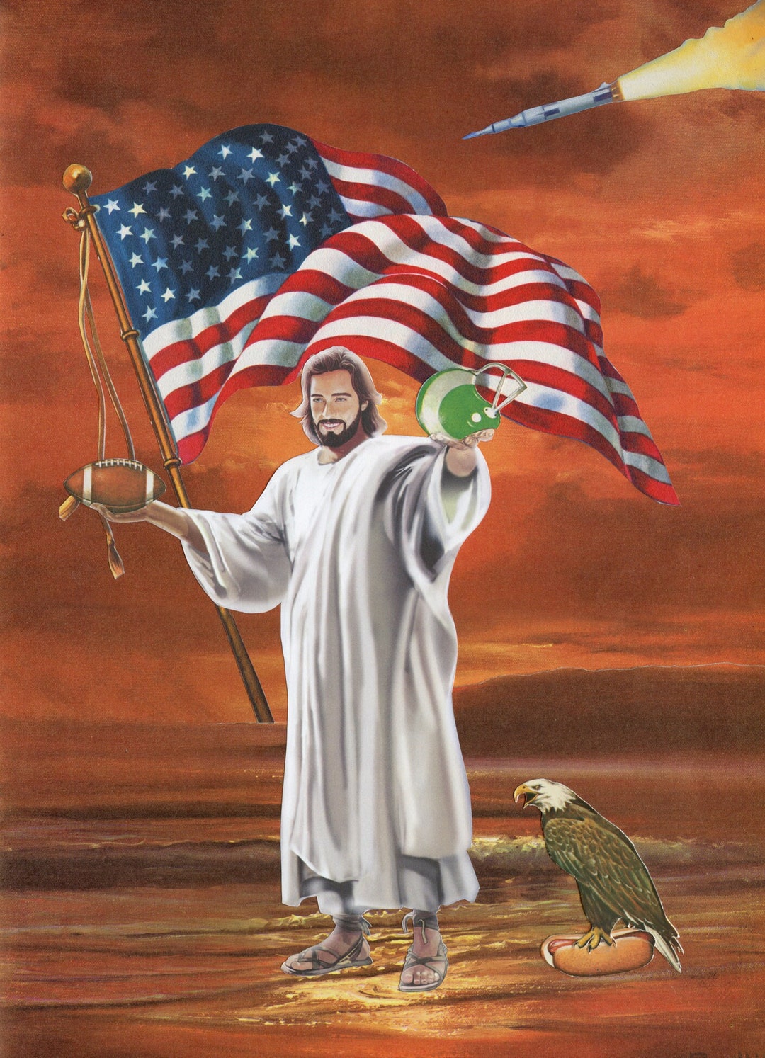 American Jesus - Art Print Available in Many Sizes All Perfect for ...