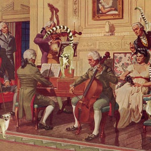 A Little Lemur Music - Des collages amusants pour les amateurs de lémuriens et les petits groupes. Disponible dans de nombreuses tailles pour un encadrement facile !