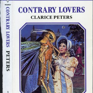 Contrary Lovers originele kunstcollage gemaakt van handknippen van romantische romans en wetenschapsboeken zodat ze eindelijk samen konden zijn