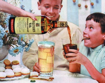 Quality Time With the Kids- single sticker - waterproof and UV resistant- perfect for mailing with a gift card for liquor. Drink and zoom!