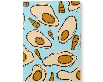 Golden Egg & Hot Sauce Pattern Softcover Journal