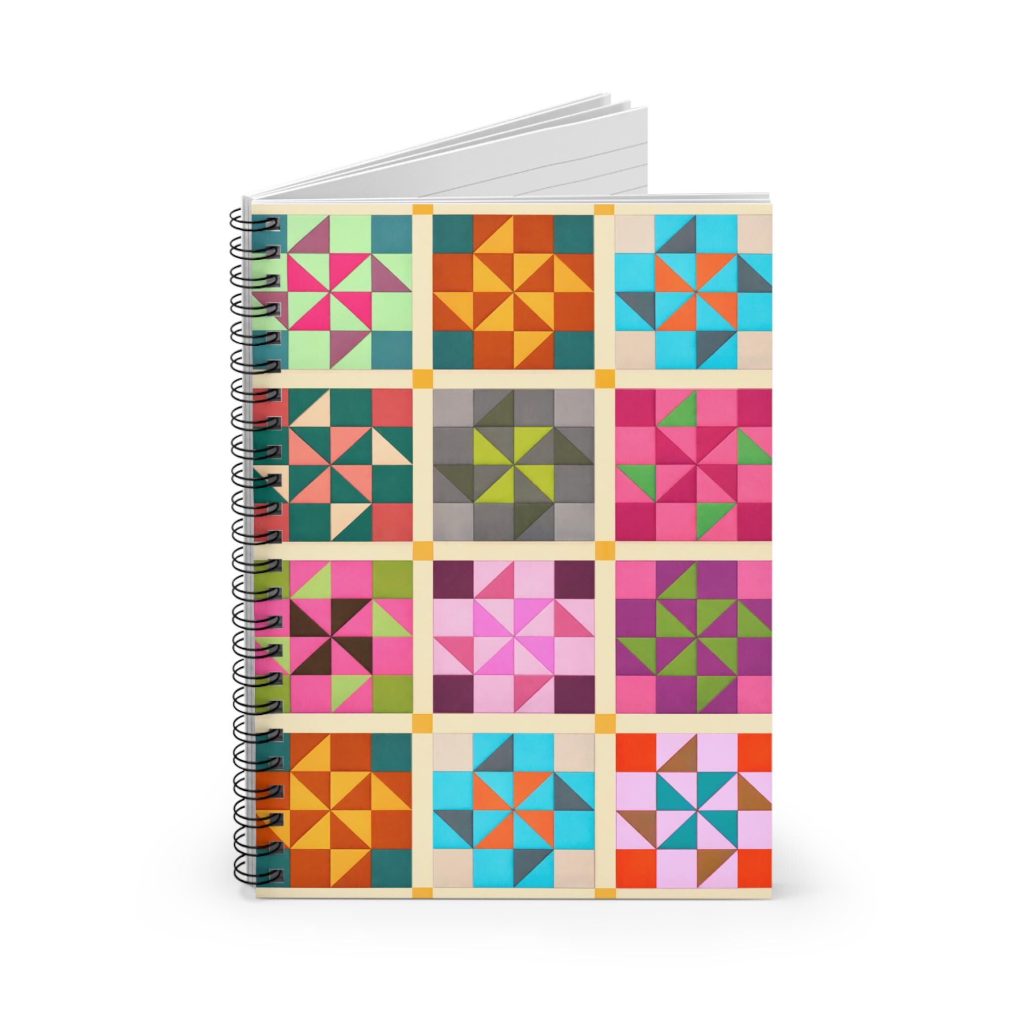 Pinwheel Design Spiral Notebook - Etsy
