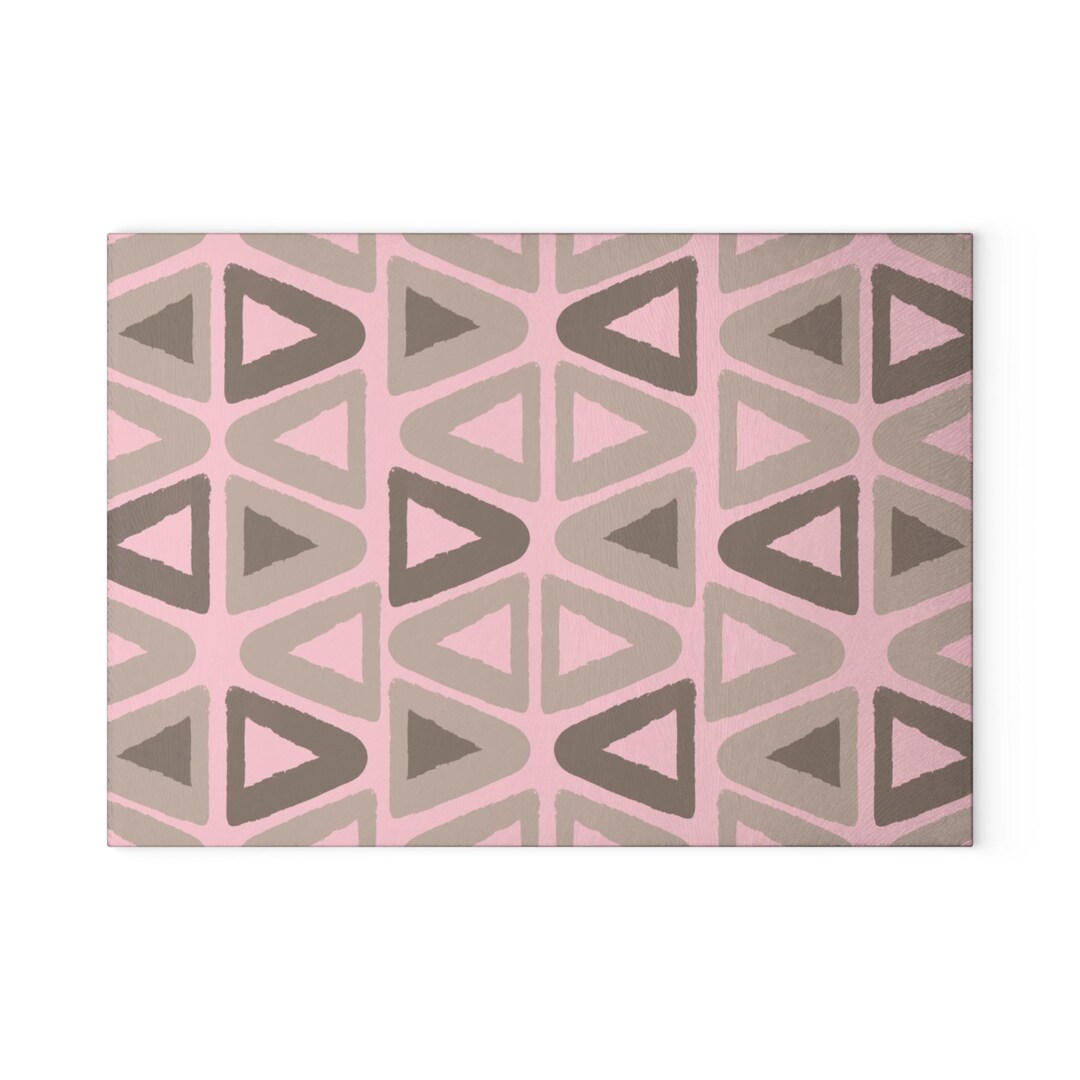 Triangle Pattern Glass Sheets Pink Triangle Pattern Glass Cutting Board - Etsy