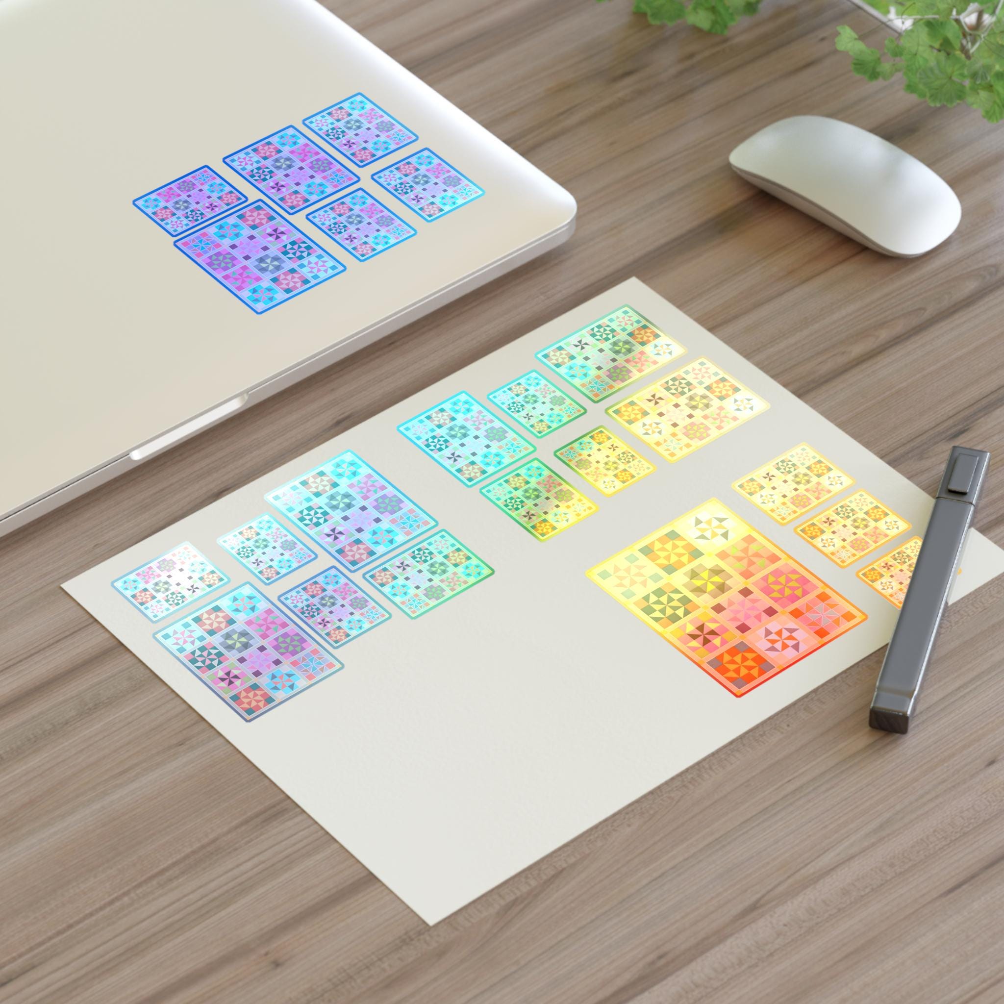 Pinwheel Quilt Block Sticker Sheets - Etsy