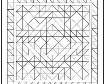 Digital Download Square In Square Colouring Sheet