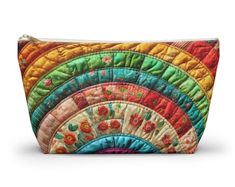 Quilted Rainbow Accessory Pouch