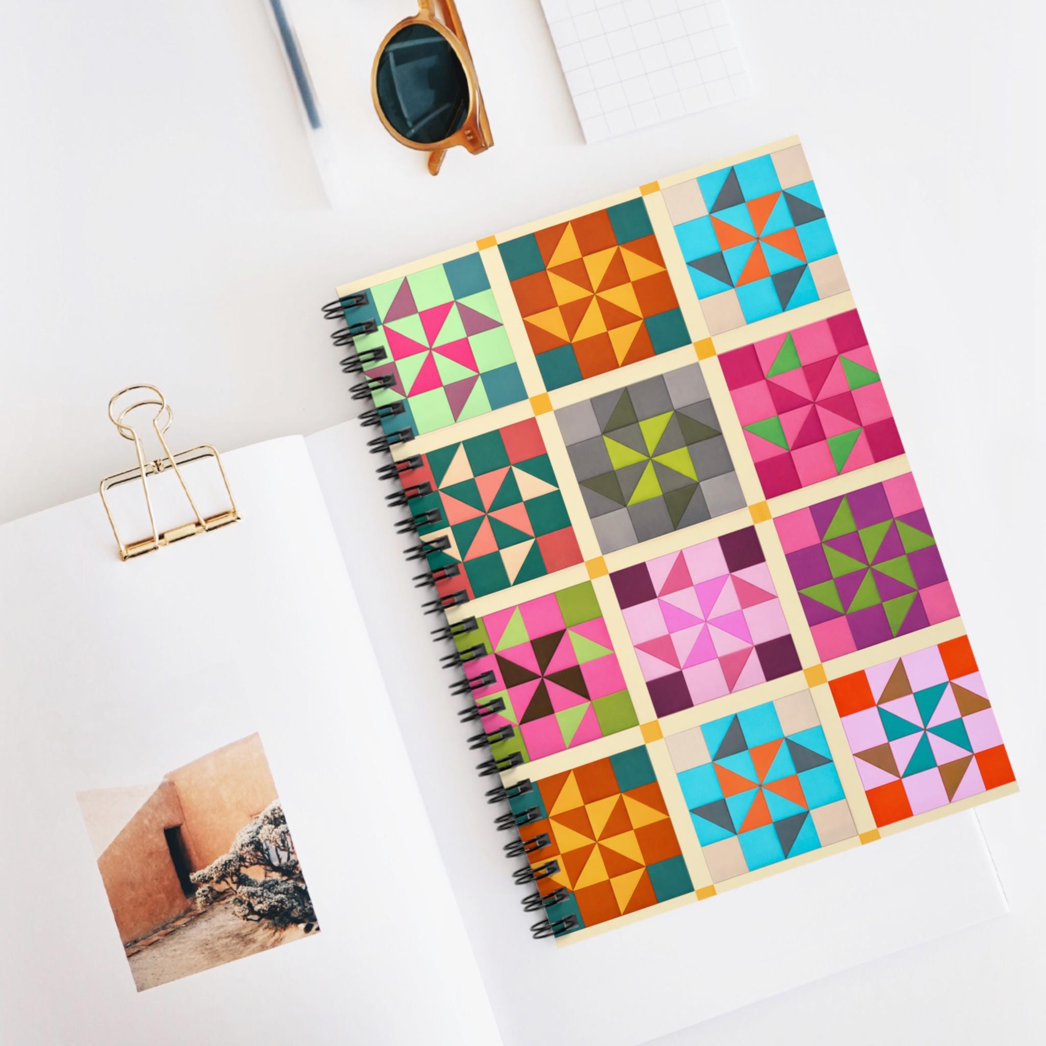 Pinwheel Design Spiral Notebook - Etsy