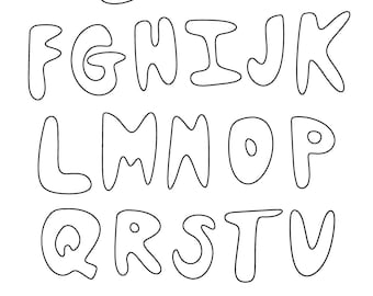Digital Download Alphabet Colouring Sheet