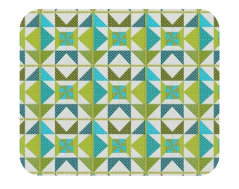 Pinwheel Patchwork Quilt Pattern Mouse Pad