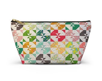 Pinwheel Quilt Pattern Accessory Pouch