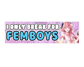 Femboys Autoaufkleber | Lustiger Anime-Auto-Aufkleber | Otaku Meme Vinyl Sticker für Weebs
