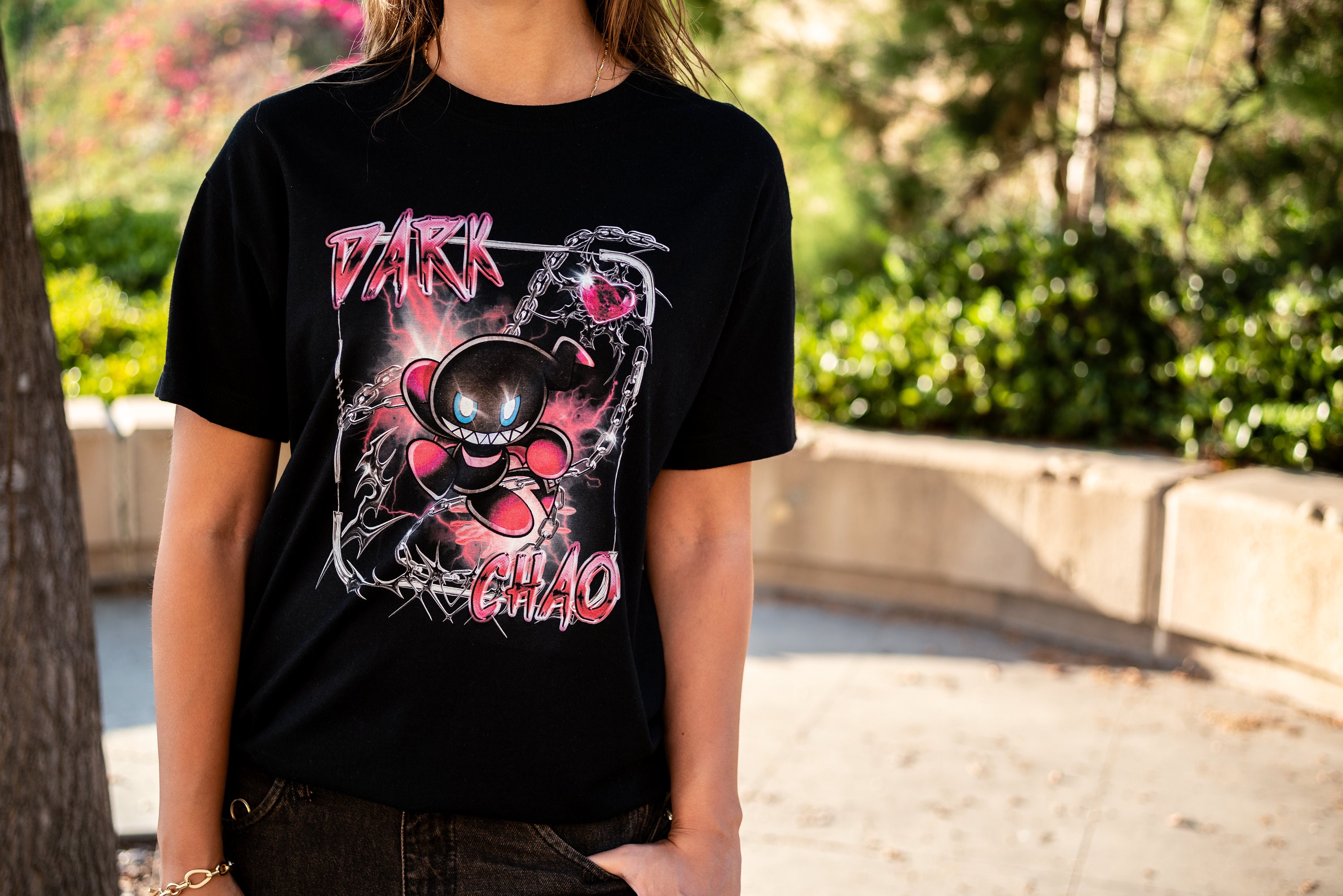 Dark Chao Graphic T-shirt | Y2K Sega Sonic Fan Tee - Etsy