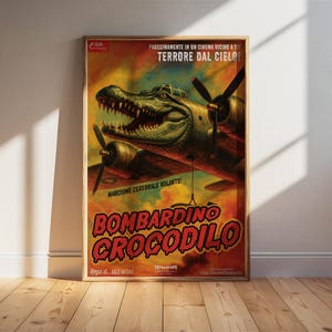Bombardino Crocodilo Vintage Movie Poster