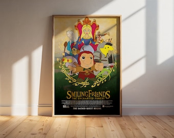 Smiling Friends ‘The Enchanted Forest’ Poster | 24x36 Wall Art | Cult Cartoon Decor | Fantasy-Themed Print | Limited Edition Animation Art