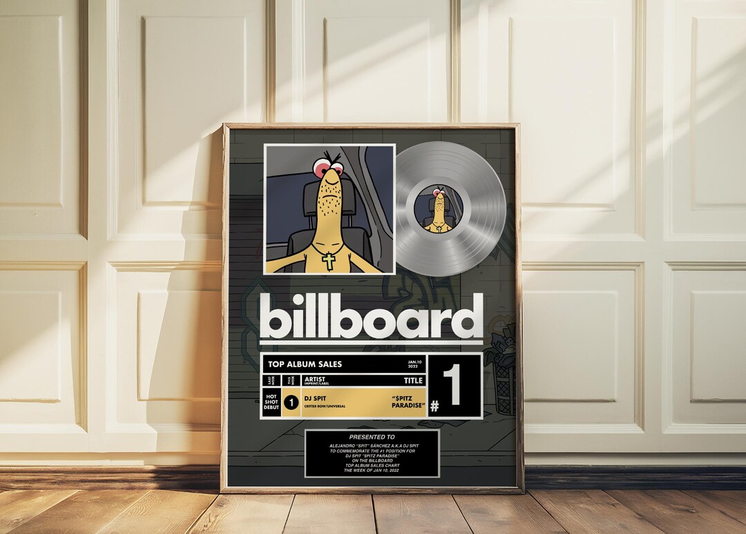 Smiling Friends DJ Spit Platinum Record Art Print | Adult Swim