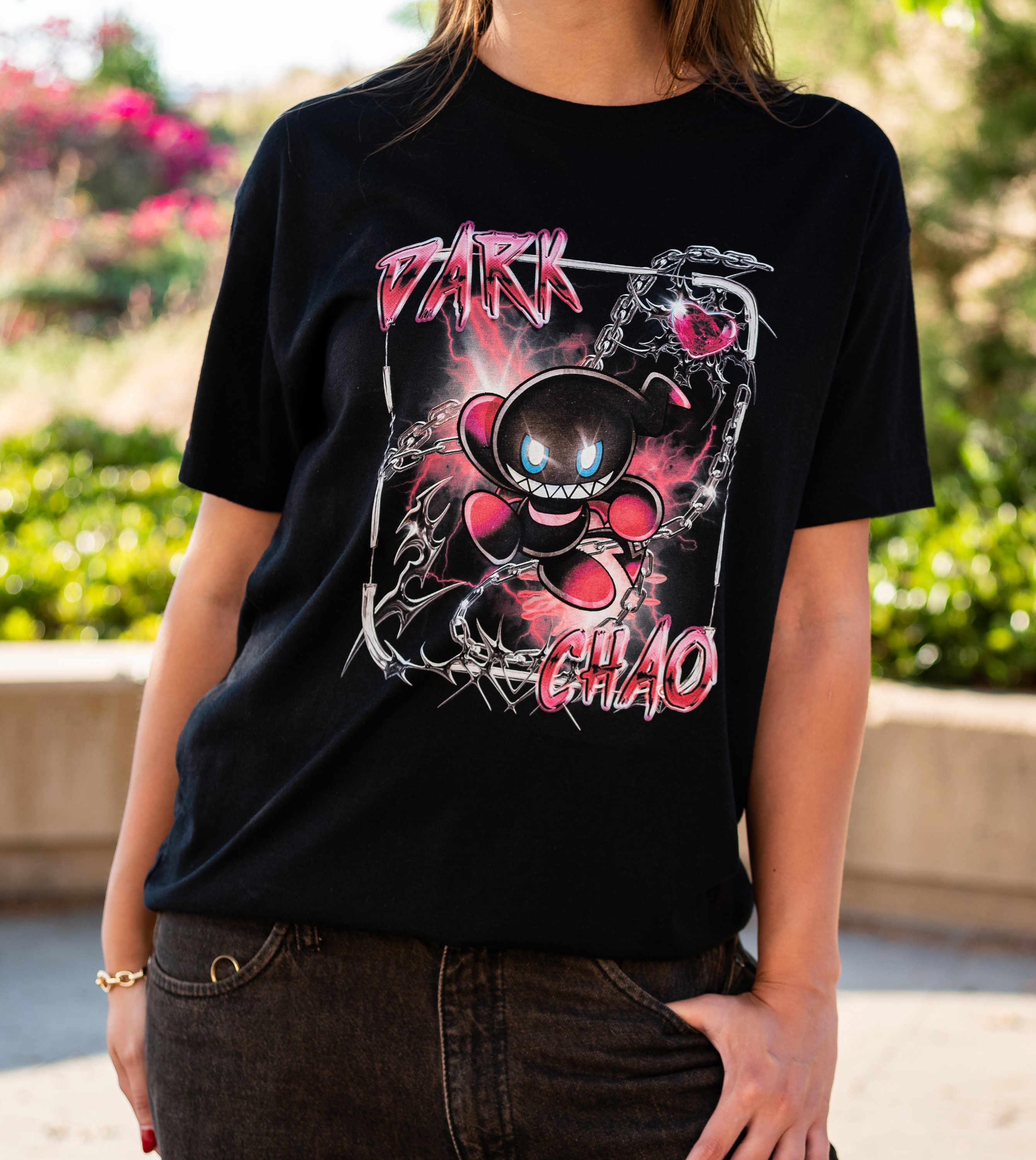 Dark Chao Graphic T-shirt | Y2K Sega Sonic Fan Tee - Etsy