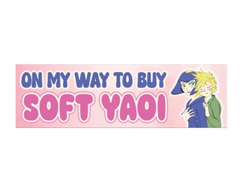On My Way to Buy Soft Yaoi Car Magnet | Anime Boys Love Bumper Sticker