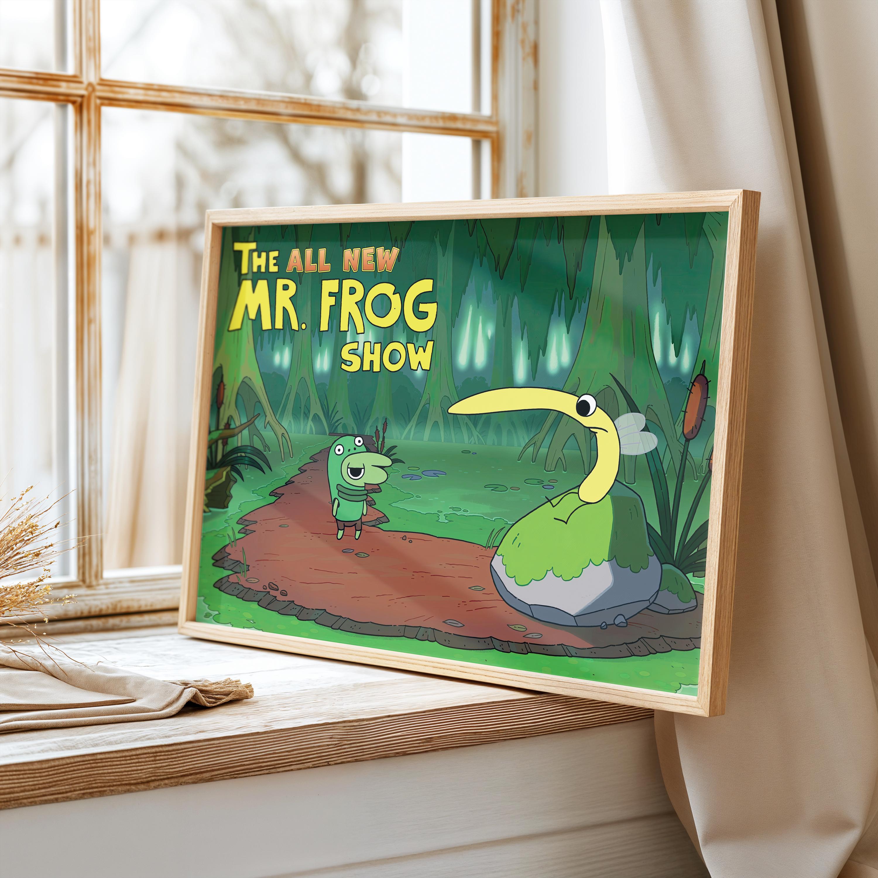 Mr. Frog Show Poster | Smiling Friends Cartoon Wall Art | Funny Decor ...