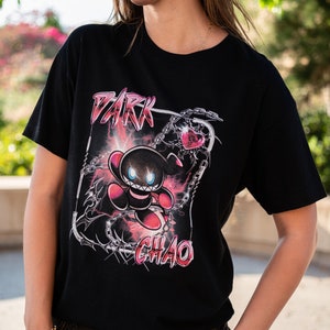 Dark Chao Graphic T-Shirt | Unisex Gaming Tee | Retro Sega Shirt | Dark Aesthetic Fashion | Sonic The Hedgehog Fan Shirt