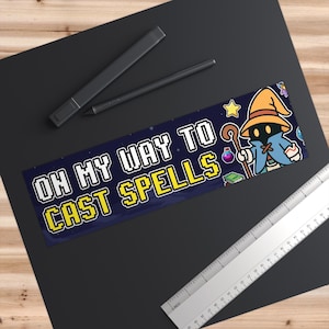 Dark Mage Bumper Sticker | Gift for Gamers, Wizards, and Fantasy Lovers | Nerdy Car Decor