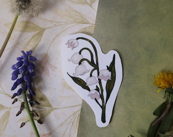 Lily of the Valley Sticker ~ Glossy Sticker