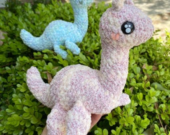 Handmade Nessie Plushie: Crochet Loch Ness Monster Gift