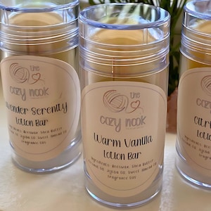 Lotion Sticks | Solid Lotion Bar Tubes | Natural Beeswax Lotion | Shea Butter Lotion Stick | Self Care Gifts