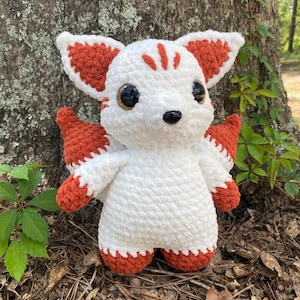 Kitsune Plushie | Inari | Kitsune Crochet Plush | Crochet Kitsune Gift | Fox Plush | Anime Plushies | Japanese Yokai