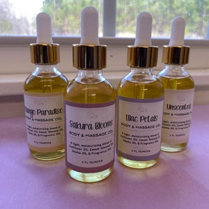 Body Oils | Massage Oil | Moisturizing Body Oil For Dry Skin | Skincare Gifts | Scented Body Oil | Multi-Use Body Oil | Gift For Her