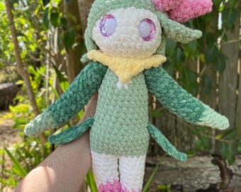 Flower Mon Plushie | Pocket Monster Inspired Amigurumi | Handmade Crochet Plush