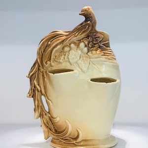 McCoy Pottery - Strawberry Jar with Bird