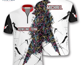 Bowling Force Custom Bowling Jerseys for Men, 3D All Over Print Bowling Shirt