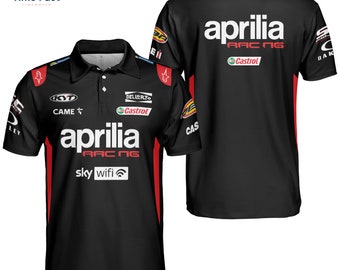 Aprilia Team Racing Men's 3D Printed Polo Shirt Size S-5XL