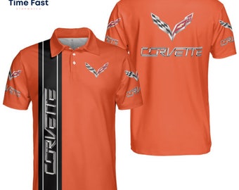 Corvette C7 Racing Team Men's 3D AOP Polo Shirt Size S-5XL