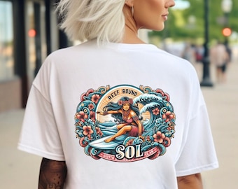 Surfer Girl T-shirt, Unisex Summer T Shirt Beach Tee Ocean Oversized Tee shirt Comfort Colors Women's Funny T-tshirt It's All Good Vacation
