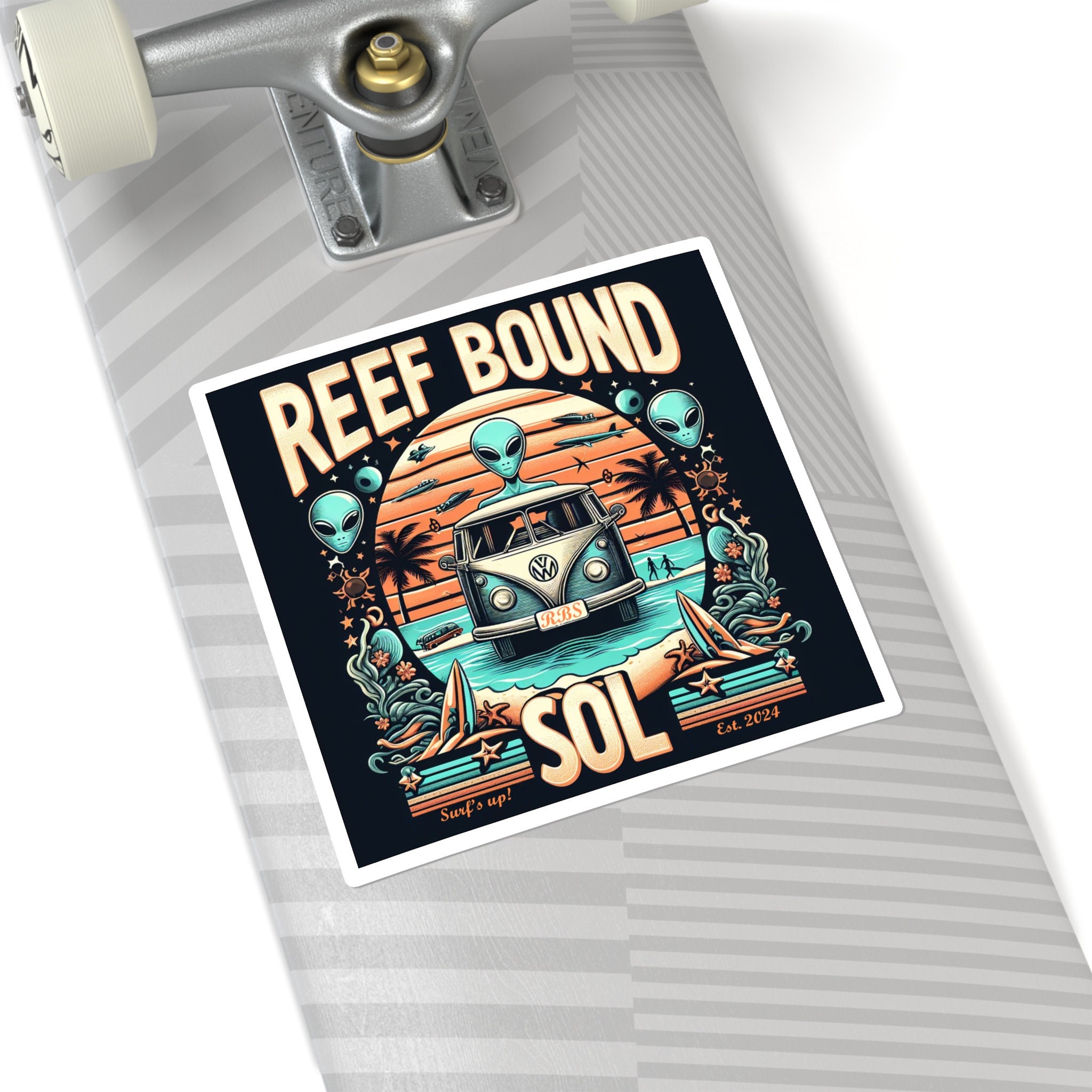 Reef Bound Sol (RBS) Retro Alien VW Bug Decal - Etsy