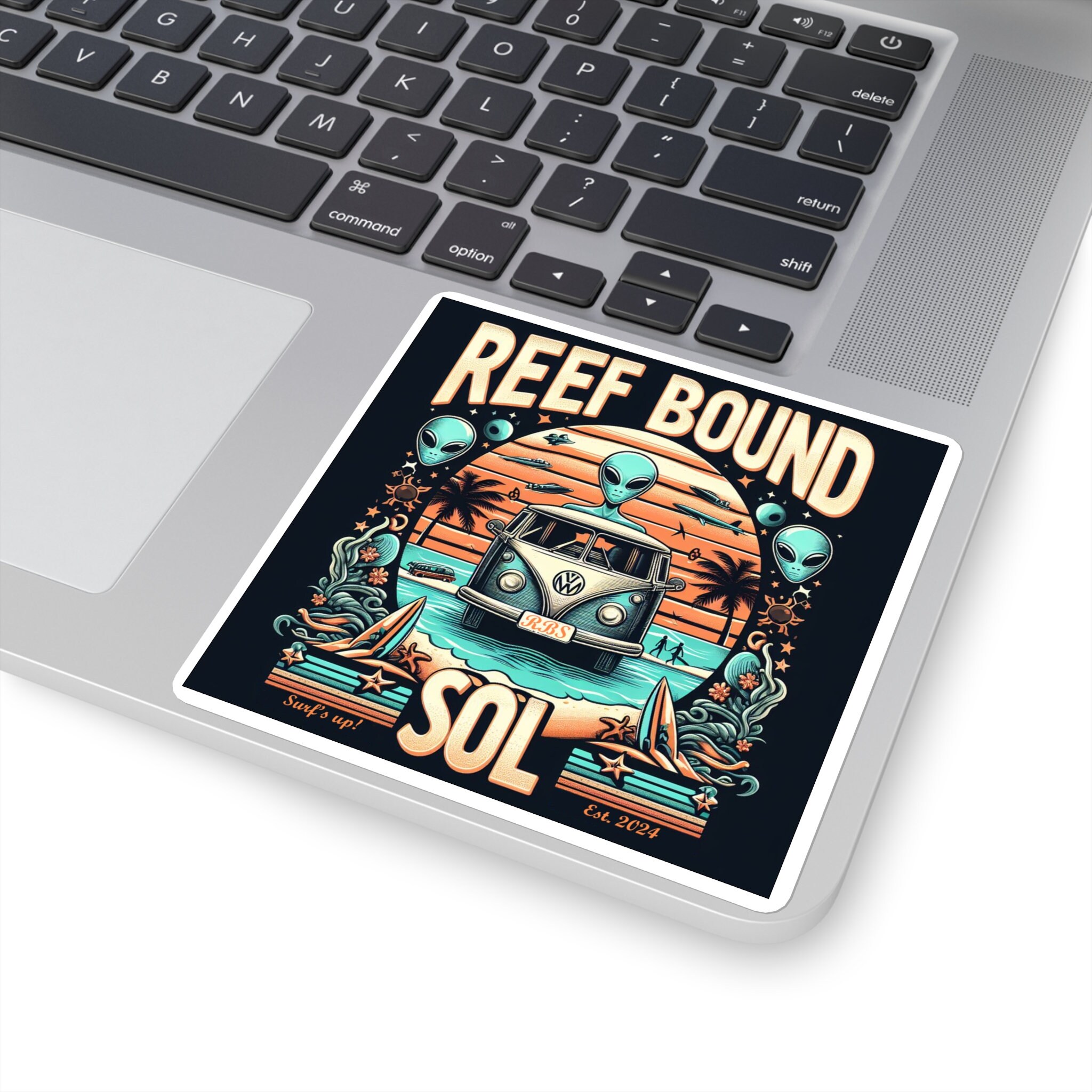 Reef Bound Sol (RBS) Retro Alien VW Bug Decal - Etsy