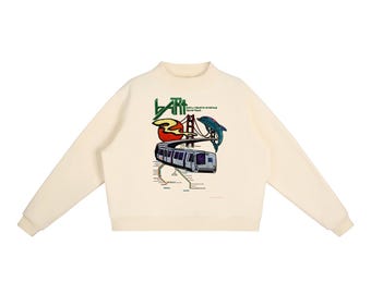 BART Retro Sweatshirt – Bay Area Rapid Transit, Vintage 90s San Francisco Transit Crewneck