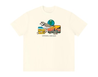Uptown Chicago Piping Plover T-Shirt, Montrose Beach Birdwatching Tee