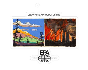 EPA Clean Air Glossy Vinyl Sticker, Eco-Friendly Gift
