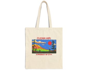 Clean Air EPA Tote Bag, Eco-Friendly Canvas Reusable Bag